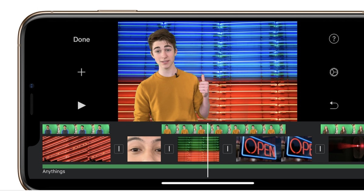 How do you add a green screen on iMovie mobile