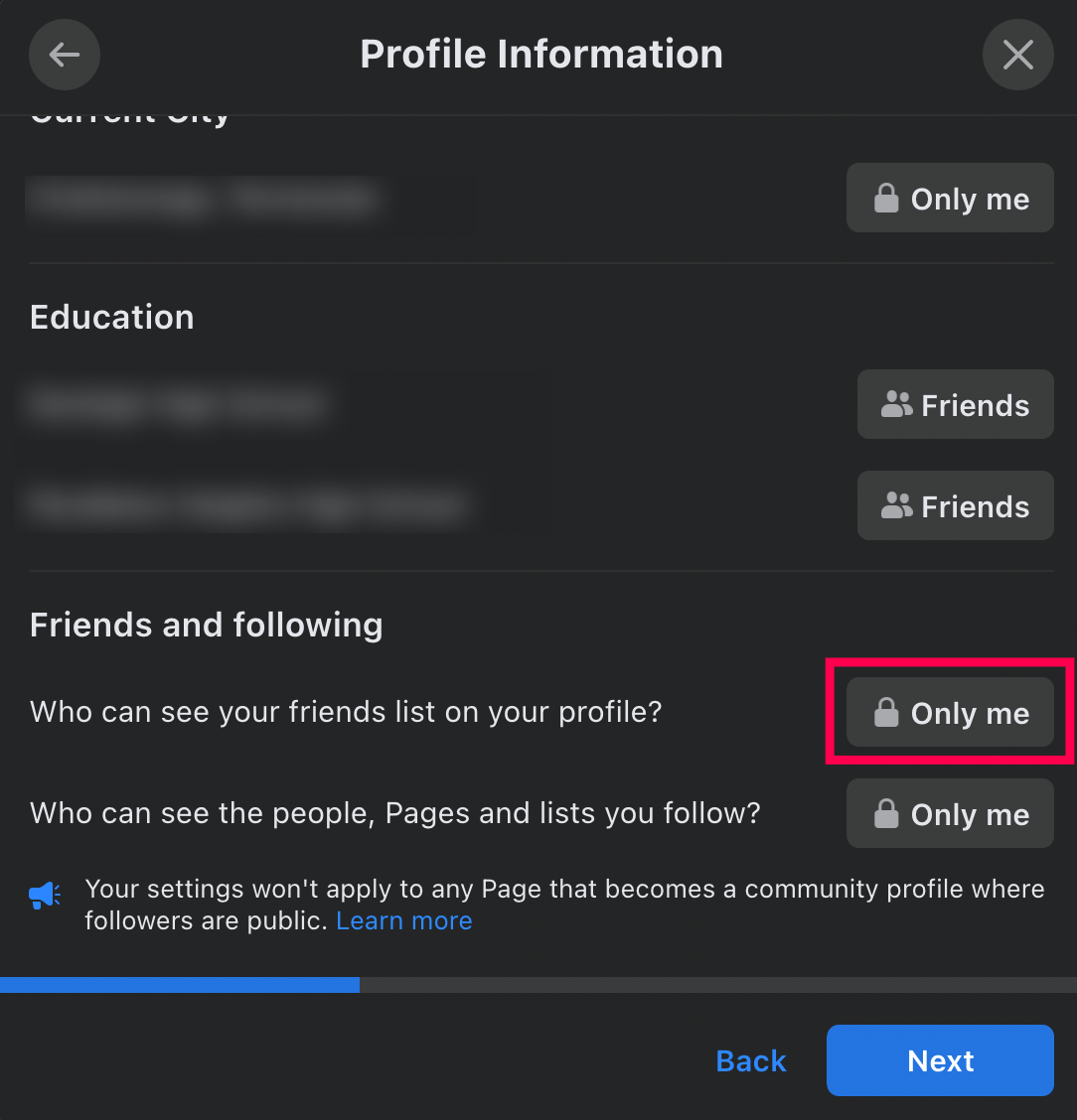 how to make your friends list private on facebook