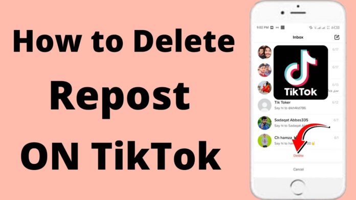 how to delete a repost on tiktok