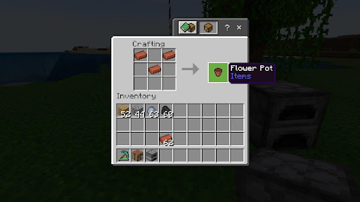 how to make a flower pot in minecraft